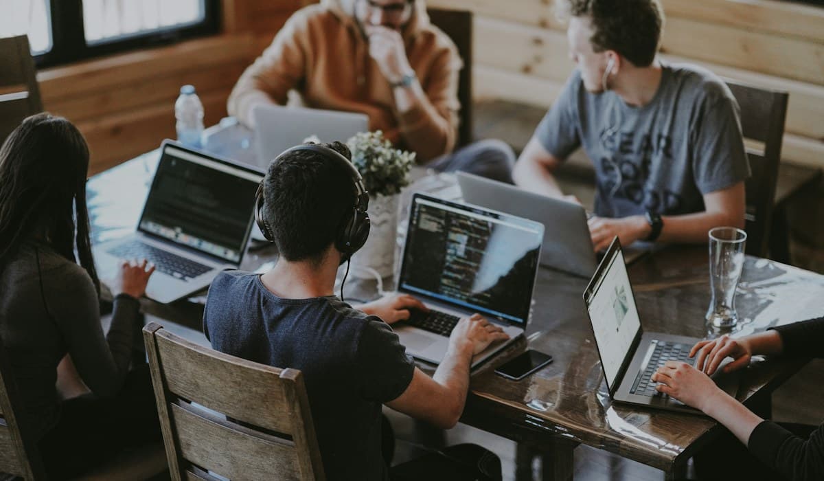Team collaborating across business operations