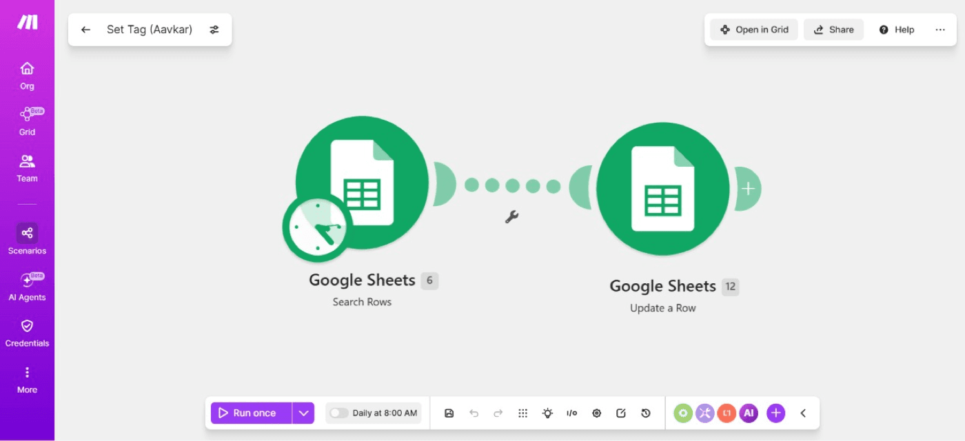 Overdue-status tagging workflow
