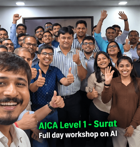 AICA Level 1 corporate AI training session in Surat